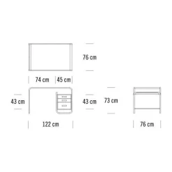 Tische|Schreibtische^Thonet S 285/2 Schreibtisch