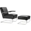 Thonet S 411 Sessel mit Hocker Leder| Sessel