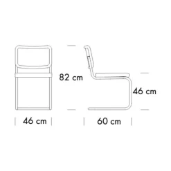 Thonet S 32 SPV Freischwinger gepolstert| Stühle