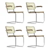 Thonet S 64 V Freischwinger Armlehnstuhl mit Rohrgeflecht 4er Set| Stühle