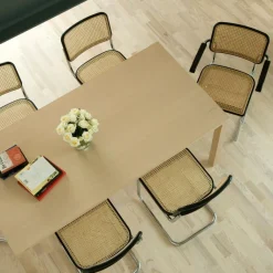 Thonet S 64 V Freischwinger Armlehnstuhl mit Rohrgeflecht 4er Set| Stühle