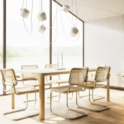 Thonet S 64 V Freischwinger Armlehnstuhl mit Rohrgeflecht 4er Set| Stühle