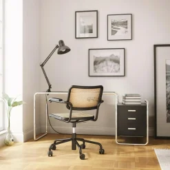 Bürostühle^Thonet S 64 VDR Drehstuhl mit Rohrgeflecht