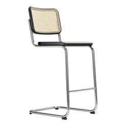 Barhocker^Thonet S 32 VH Barhocker mit Rohrgeflecht 112cm