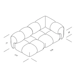 Sofas^OUT Objekte unserer Tage Sander 03 2,5-Sitzer Sofa Links