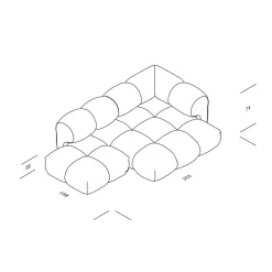 Sofas^OUT Objekte unserer Tage Sander 06 3-Sitzer Sofa Links