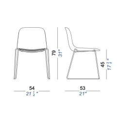 Lapalma Seela S310 Stuhl Kufengestell Weiß| Stühle