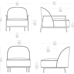 Gubi Sejour Lounge Sessel mit Armlehnen| Sessel