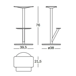 Barhocker^Magis Sequoia Barhocker H 76cm