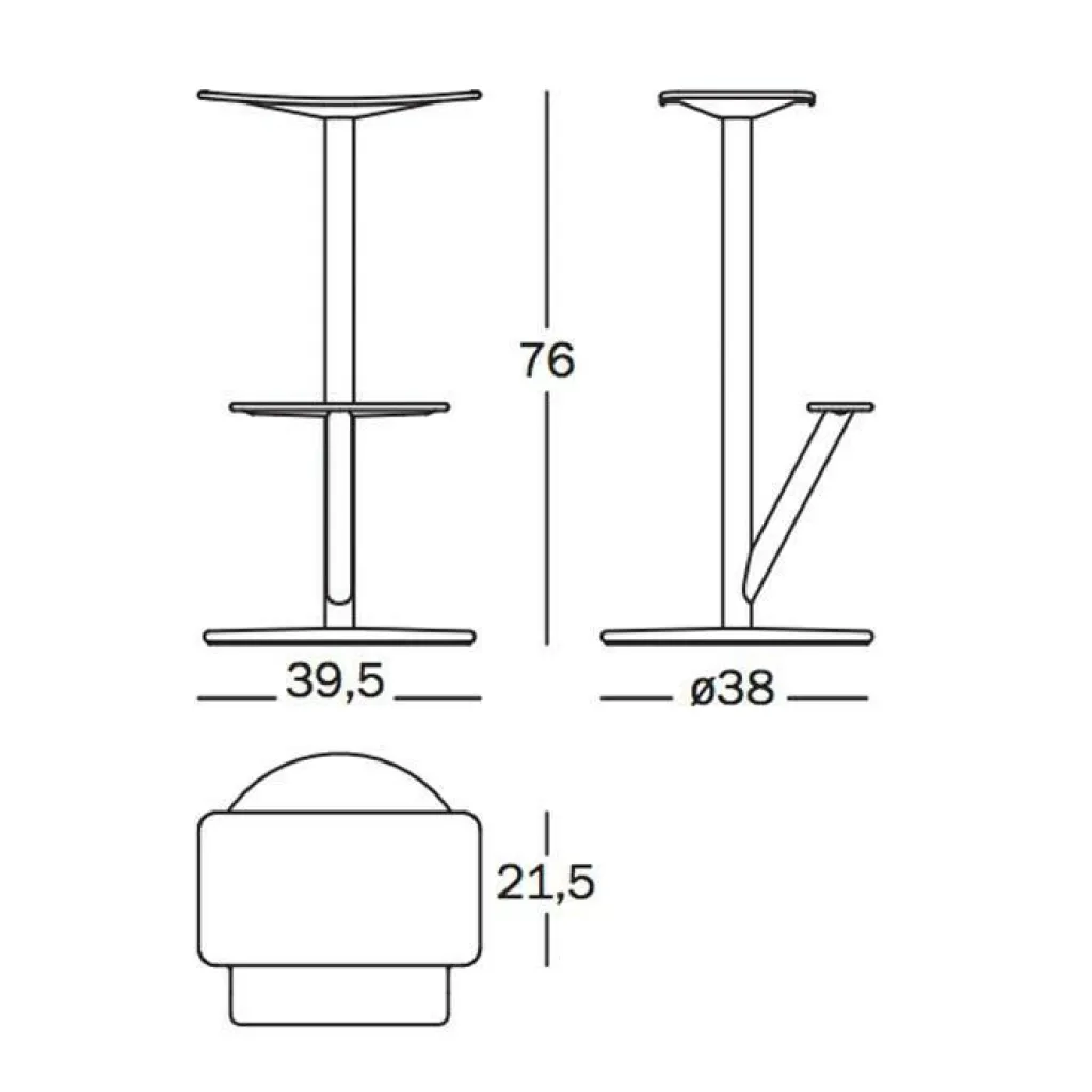 Barhocker^Magis Sequoia Barhocker H 76cm