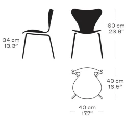Fritz Hansen Serie 7™ Kinderstuhl verchromt| Stühle