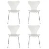 Fritz Hansen Serie 7™ Stuhl gefärbte Esche Gestell Verchromt 4er Set| Stühle