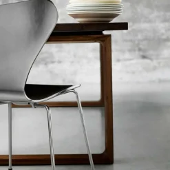 Fritz Hansen Serie 7™ Stuhl gefärbte Esche Gestell Verchromt 4er Set| Stühle