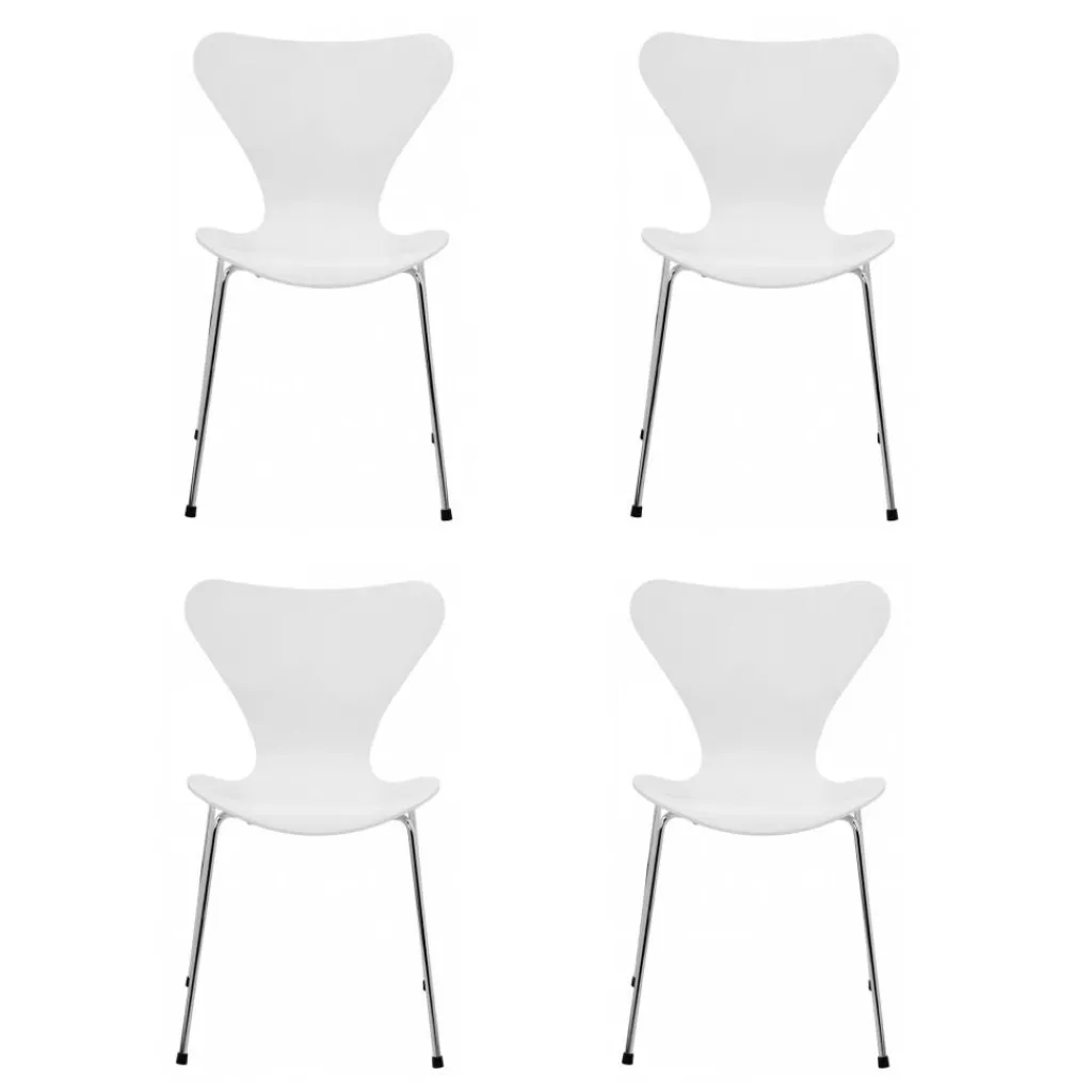 Stühle^Fritz Hansen Serie 7™ Stuhl lackiert 4er Set