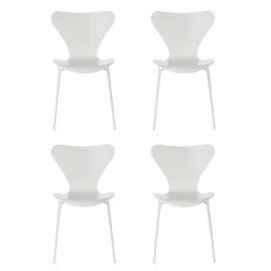 Stühle^Fritz Hansen Serie 7™ Stuhl lackiert Monochrom 4er Set