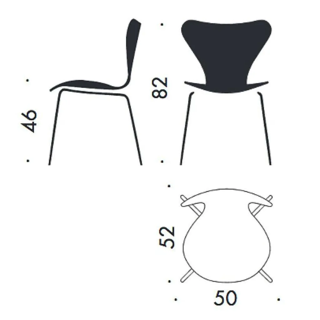 Stühle^Fritz Hansen Serie 7™ Stuhl Leder vollgepolstert