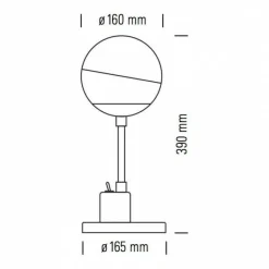 Tecnolumen SF 28 Tischleuchte mit Halbkugel| Nachttischleuchten