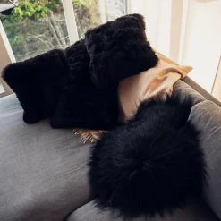 Kissen^cuero Sheepskin Wild Kissen 35x35cm