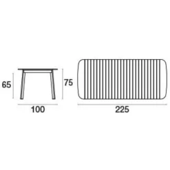 Gartentische^Emu Shine Gartentisch 225x100cm