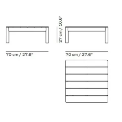 Garten-Beistelltische^Fritz Hansen Skagerak Tradition Outdoor Couchtisch H 27cm