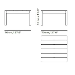 Garten-Beistelltische^Fritz Hansen Skagerak Tradition Outdoor Couchtisch H 40cm