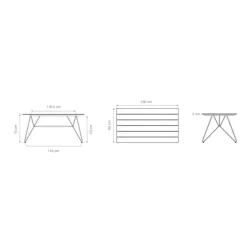 HOUE Sketch Outdoor Tisch 160x88cm| Gartentische