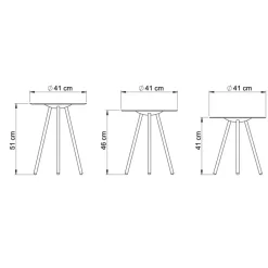 pols potten Skippy Beistelltisch 3er Set| Beistelltische