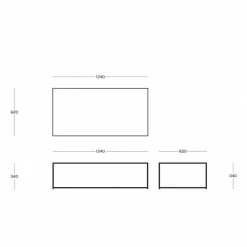 Beistelltische|Tische^Zeus Slim Irony Beistelltisch 124x62x34cm
