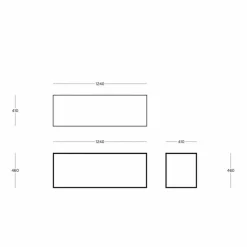 Zeus Slim Irony Beistelltisch 124x41x46cm| Beistelltische