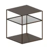 Zeus Slim Irony Triplet Beistelltisch 40x40cm mit Metallgitter| Tische|Beistelltische