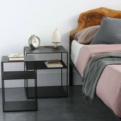 Zeus Slim Irony Triplet Beistelltisch 40x40cm mit Metallgitter| Tische|Beistelltische