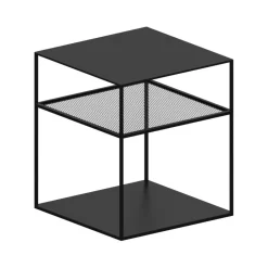 Zeus Slim Irony Triplet Beistelltisch 40x40cm mit Metallgitter| Tische|Beistelltische