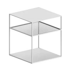 Zeus Slim Irony Triplet Beistelltisch 40x40cm mit Metallgitter| Tische|Beistelltische