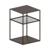 Beistelltische^Zeus Slim Irony Triplet Beistelltisch 31x31cm mit Streckmetallgitter