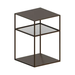 Beistelltische^Zeus Slim Irony Triplet Beistelltisch 31x31cm mit Streckmetallgitter