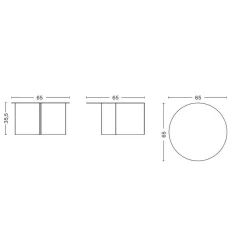 Beistelltische|Tische^HAY Slit Beistelltisch Holz XL