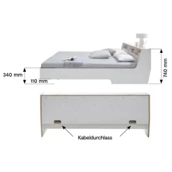 Betten^Müller Small Living Slope Einzelbett 140x200cm