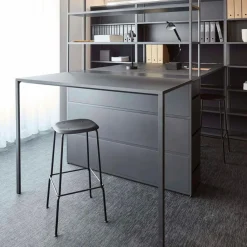 Barhocker^HAY Soft Edge 85 Barhocker hoch Gestell Stahl schwarz