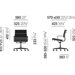 Vitra Soft Pad Chair EA 217 Bürostuhl verchromt| Bürostühle