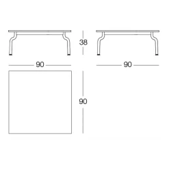 Garten-Beistelltische^Magis South Gartentisch niedrig 90x90cm