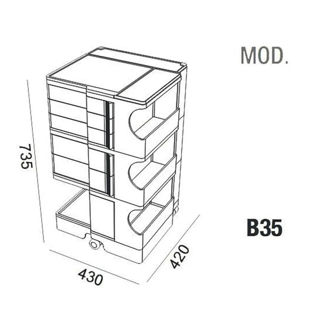 B-Line Special Edition Boby 3/5 Rollcontainer M| Container|Container