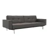Innovation Living Splitback Schlafsofa mit Armlehnen Chrom 241x89cm| Sofas|Schlafsofas