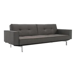 Innovation Living Splitback Schlafsofa mit Armlehnen Chrom 241x89cm| Sofas|Schlafsofas