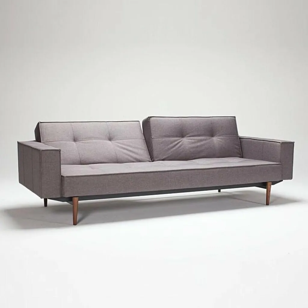 Innovation Living Splitback Styletto Schlafsofa mit Armlehnen Holz dunkel| Sofas|Schlafsofas