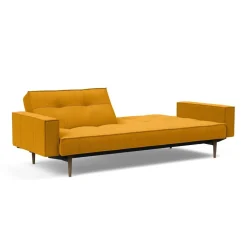 Innovation Living Splitback Styletto Schlafsofa mit Armlehnen Holz dunkel| Sofas|Schlafsofas
