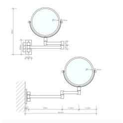 Spiegel|Spiegel^Decor Walther SPT 33 Wandkosmetikspiegel