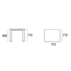 Gartentische|Garten-Bistrotische^Emu Star Gartentisch quadratisch 70x70cm