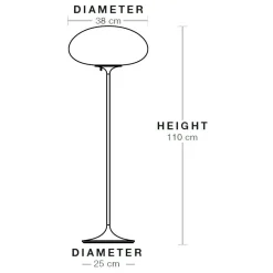 Gubi Stemlite Stehleuchte H 110cm| Stehleuchten