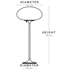 Tischleuchten^Gubi Stemlite Tischleuchte H 70cm