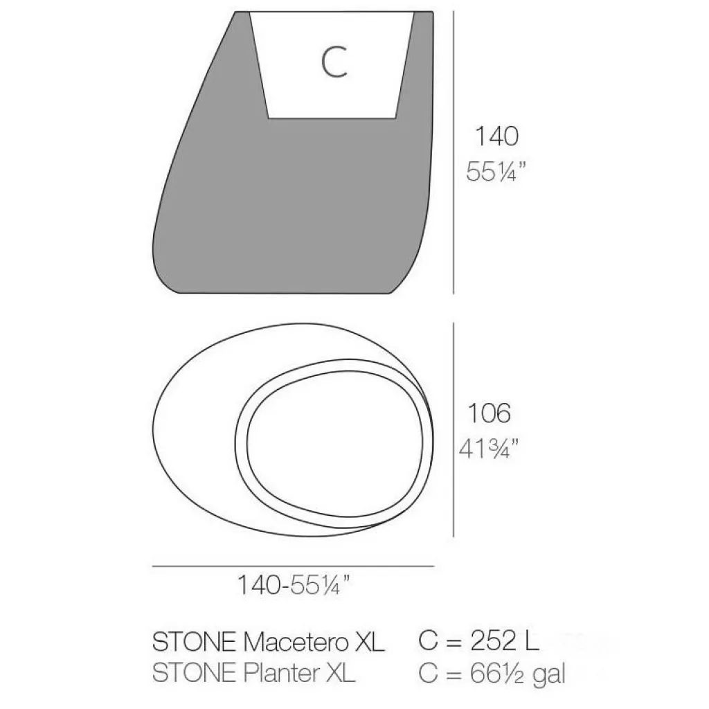Vondom Stone 3 Pflanzgefäß| Blumenkästen
